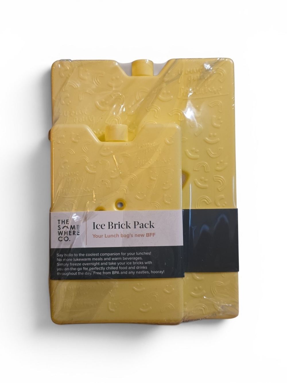 The Somewhere Co. Yellow Ice Brick Pack - Stackable Lunch Cooler Ice Pack